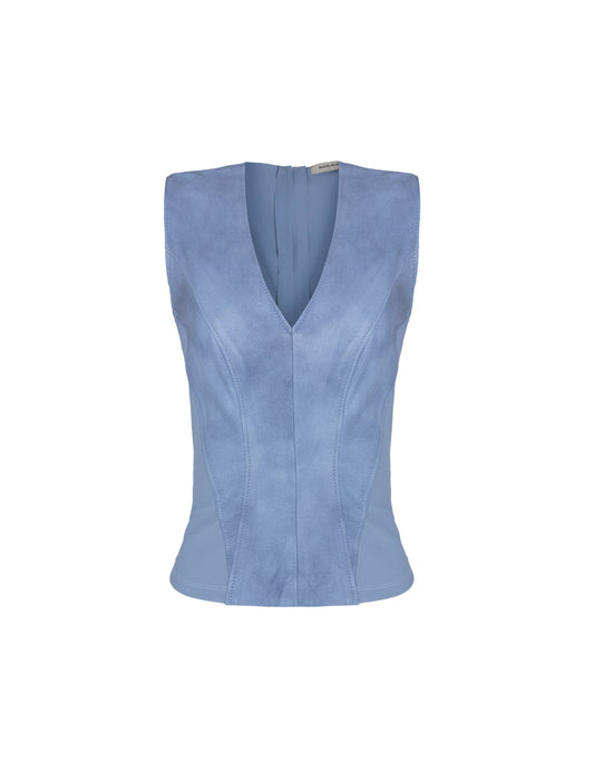 REGATA MIRELLA MADRE REINA MALHA COM COURO AZUL JEANS