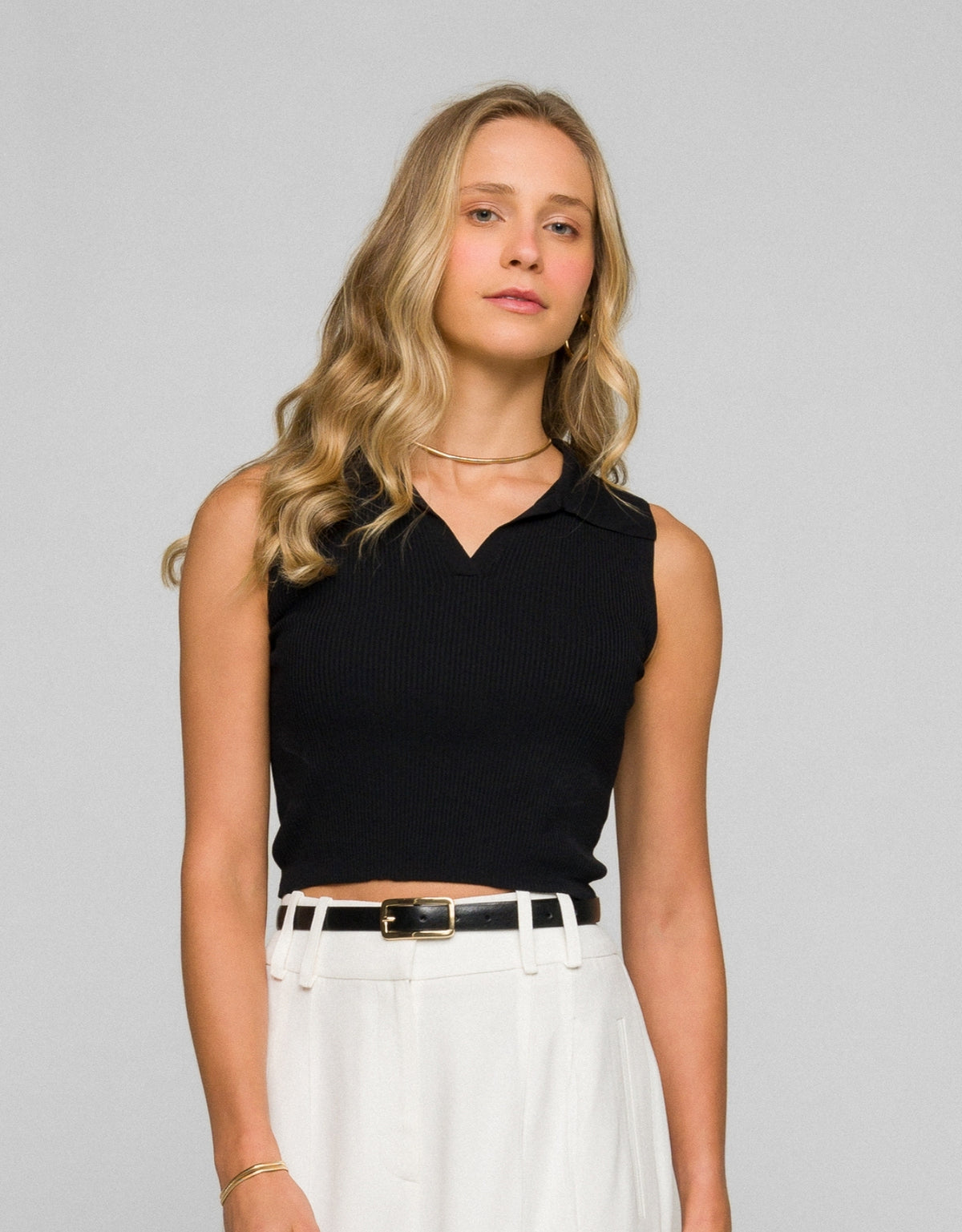 REGATA POLO MADRE REINA TRICOT PRETO