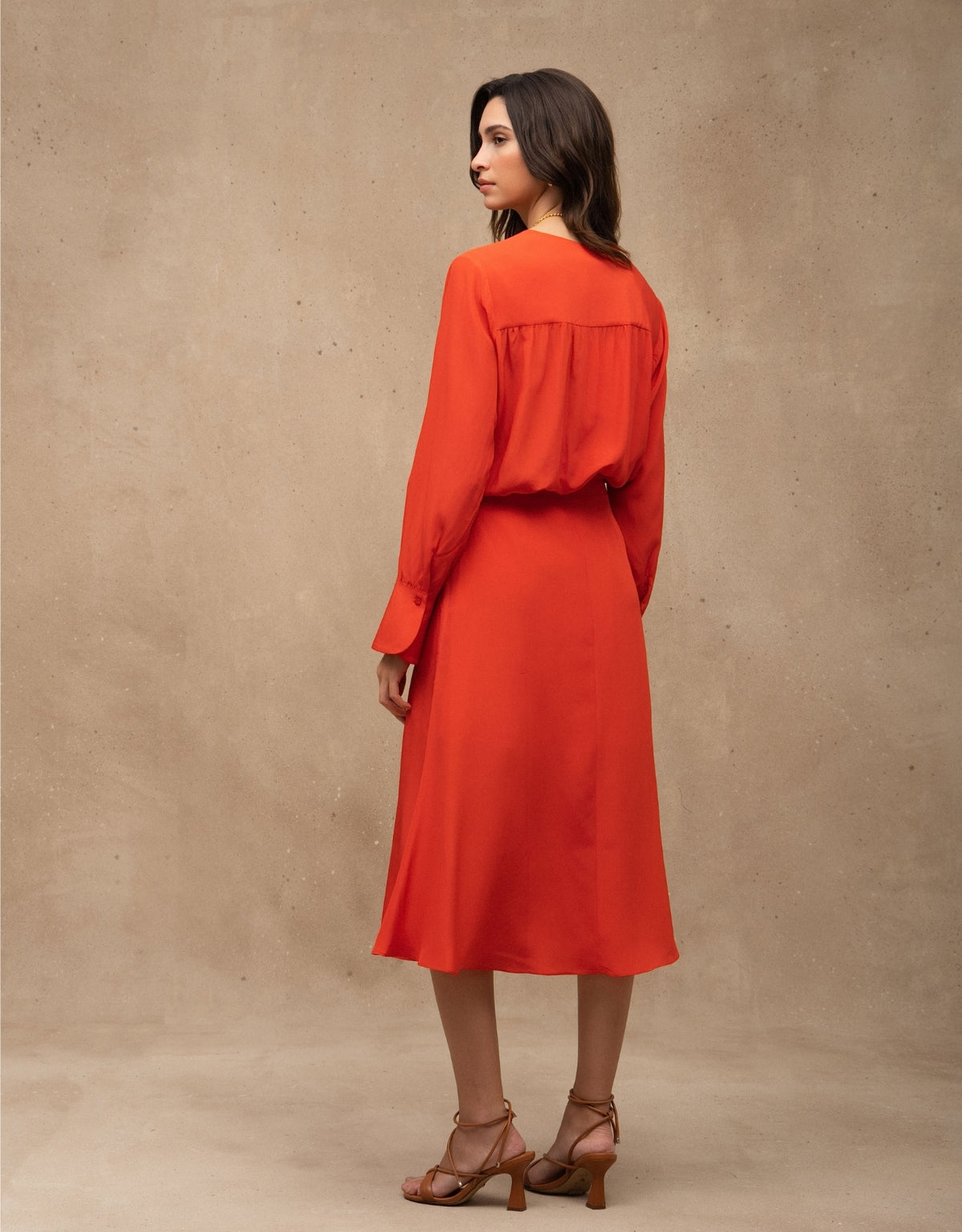 SAIA AMANDA MADRE REINA SEDA VERMELHO TOMATE