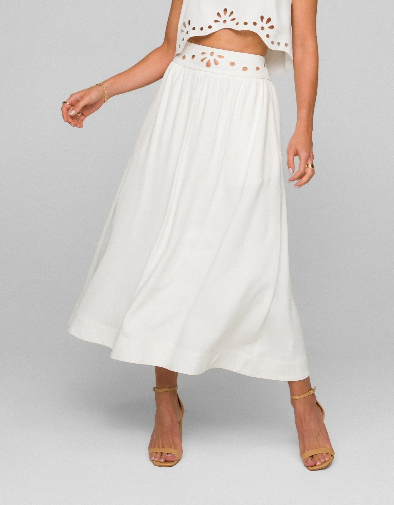 SAIA CLARISSA MADRE REINA CREPE PATOU OFF WHITE