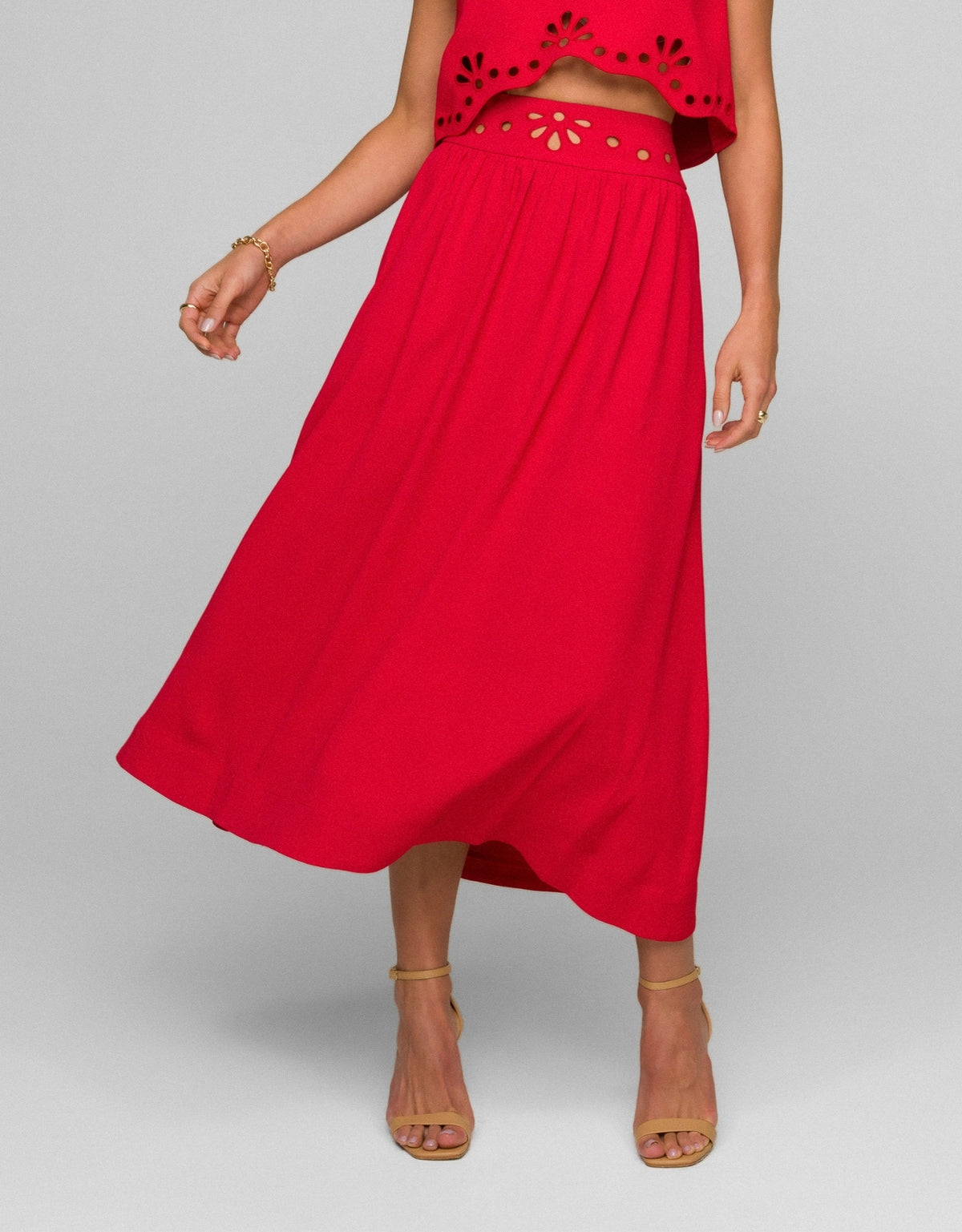 SAIA CLARISSA MADRE REINA CREPE PATOU VERMELHO CHERRY