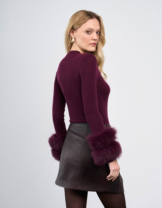 SAIA CURTA LORENA MADRE REINA COURO DARK BROWN