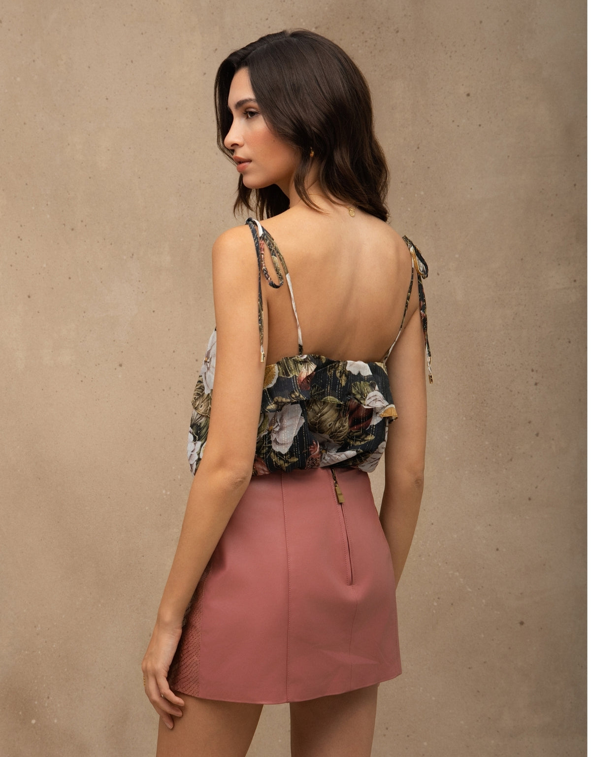 SAIA CURTA MADRE REINA PYTHON ROSA ROMÃ