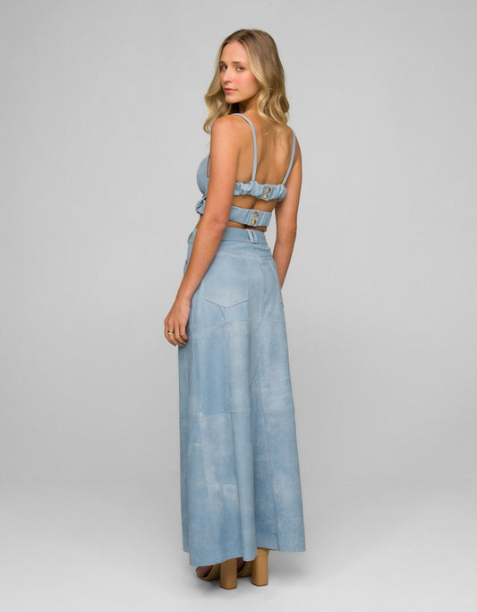 SAIA GIULIA MADRE REINA COURO BLUE DENIM