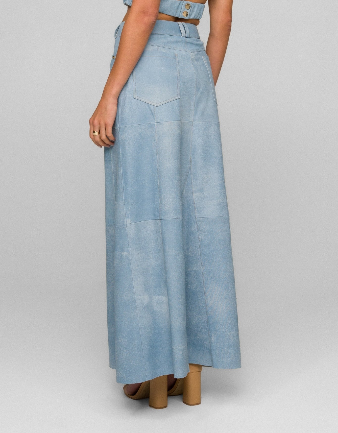 SAIA GIULIA MADRE REINA COURO BLUE DENIM