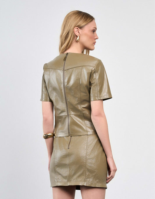 SAIA ISADORA MADRE REINA COURO GREIGE