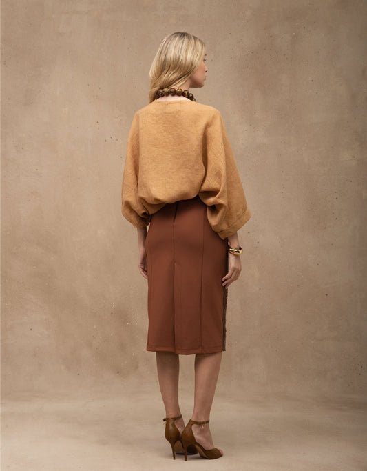 SAIA MADRE REINA PYTHON COM MALHA CARAMELO