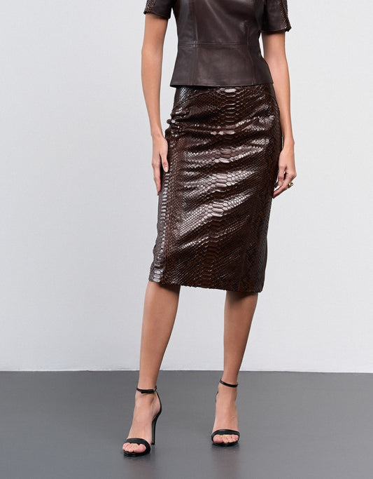 SAIA MADRE REINA PYTHON DARK BROWN