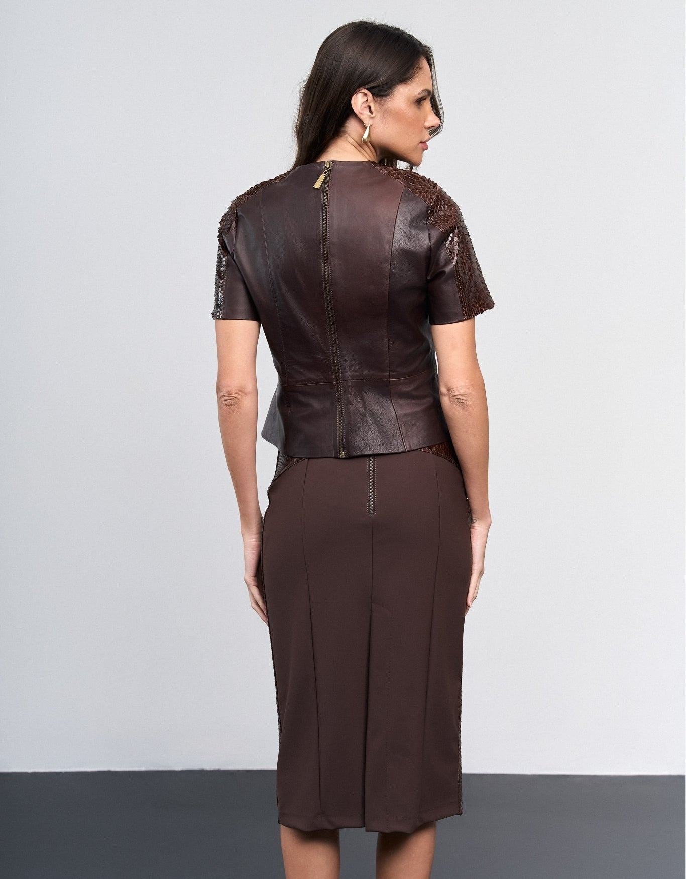 SAIA MADRE REINA PYTHON DARK BROWN