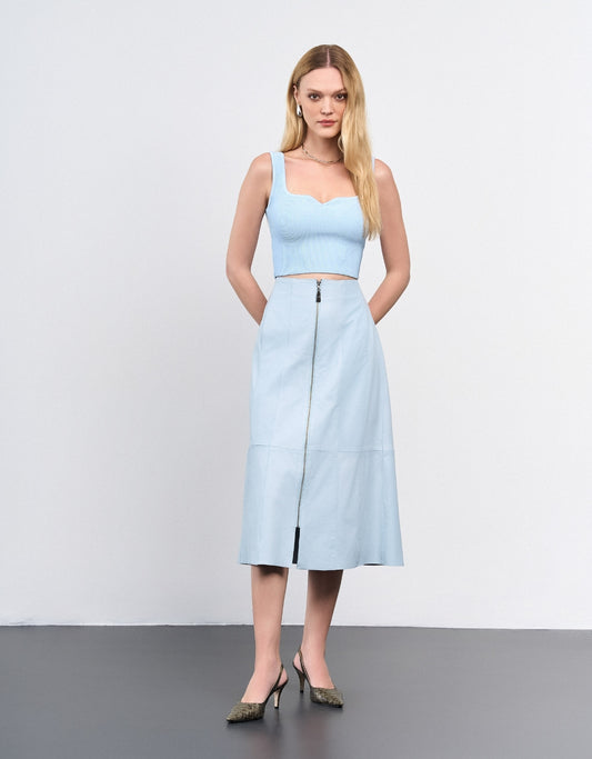 SAIA MANU MADRE REINA COURO BLUE DAY