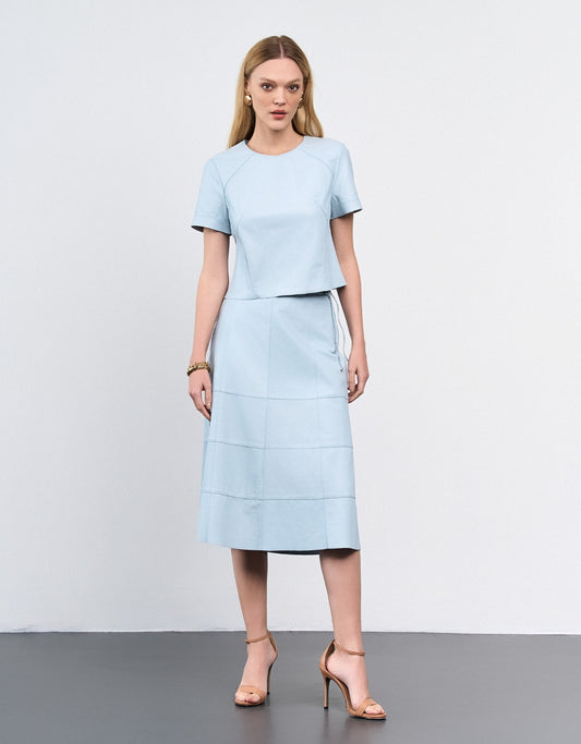 SAIA MARIA MADRE REINA COURO BLUE DAY