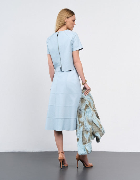 SAIA MARIA MADRE REINA COURO BLUE DAY