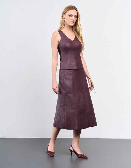 SAIA MARIA MADRE REINA COURO DARK PURPLE