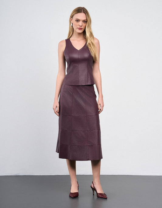 SAIA MARIA MADRE REINA COURO DARK PURPLE