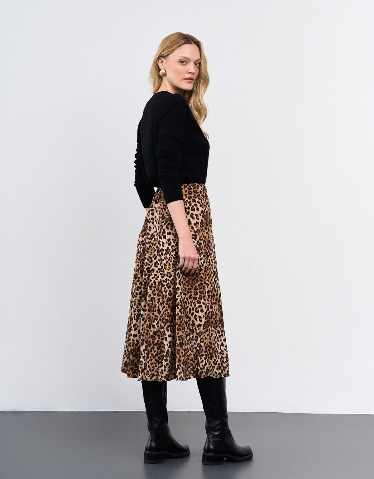 SAIA MIDI MADRE REINA SEDA ANIMAL PRINT