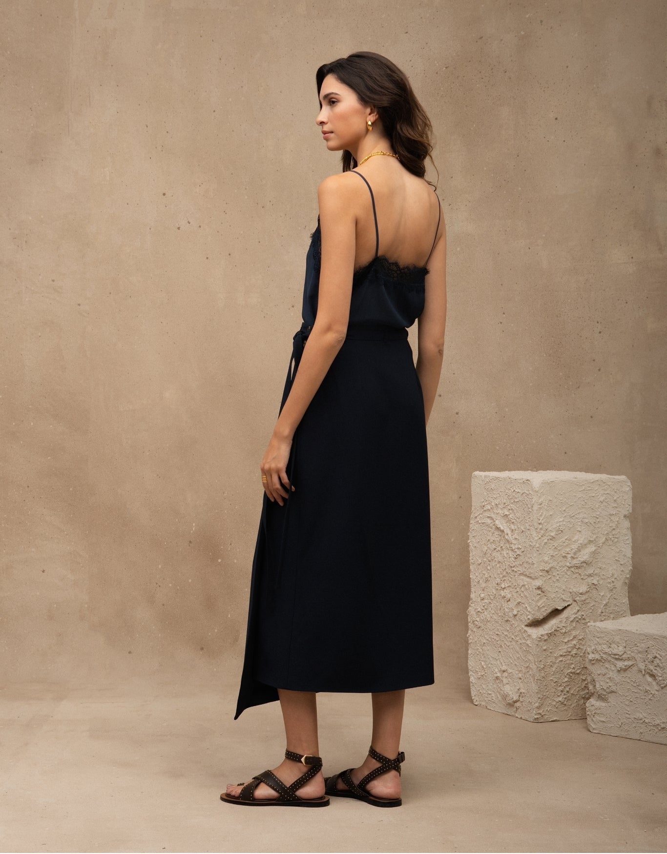 SAIA PAOLA MADRE REINA ALFAIATARIA AZUL MARINE