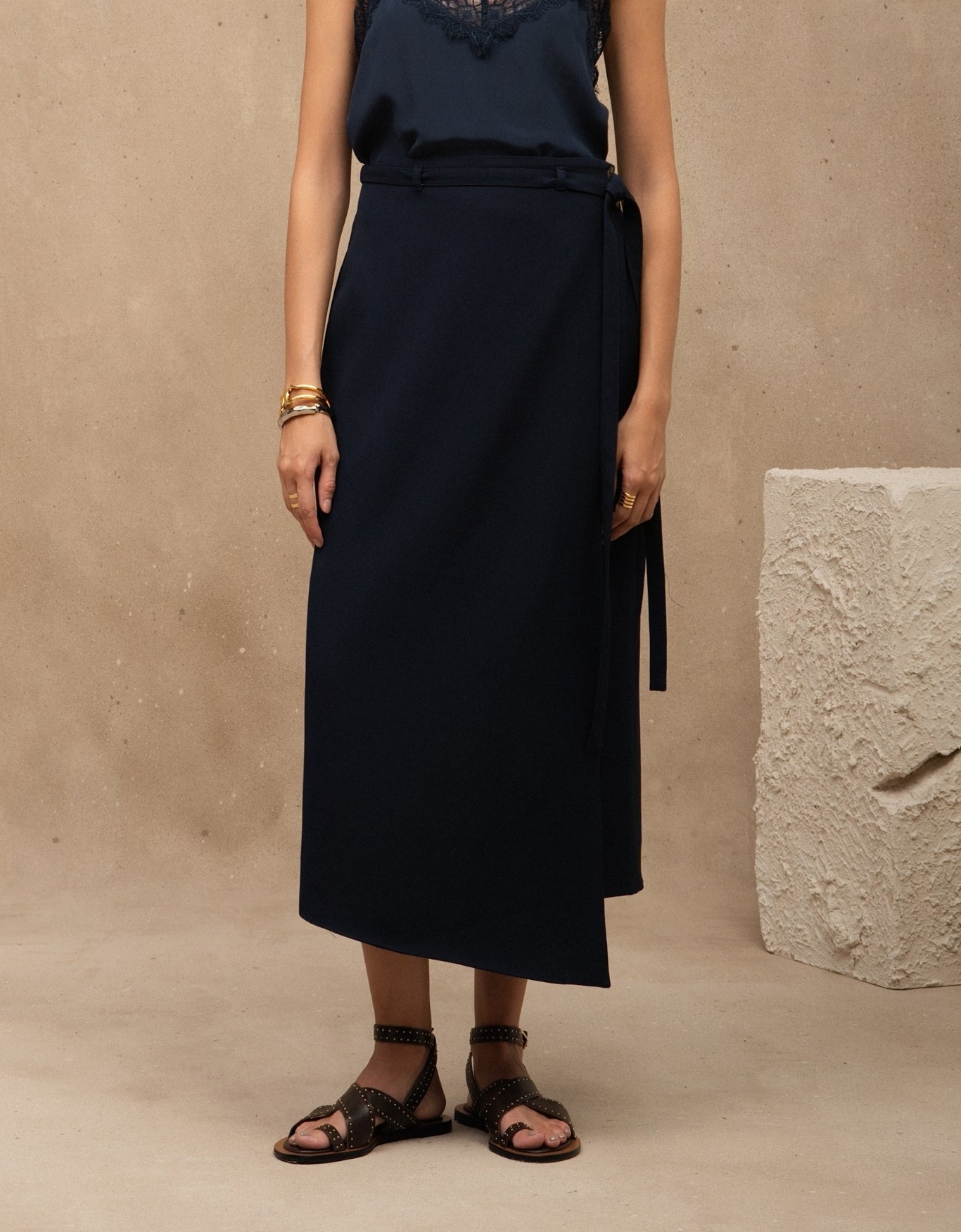 SAIA PAOLA MADRE REINA ALFAIATARIA AZUL MARINE