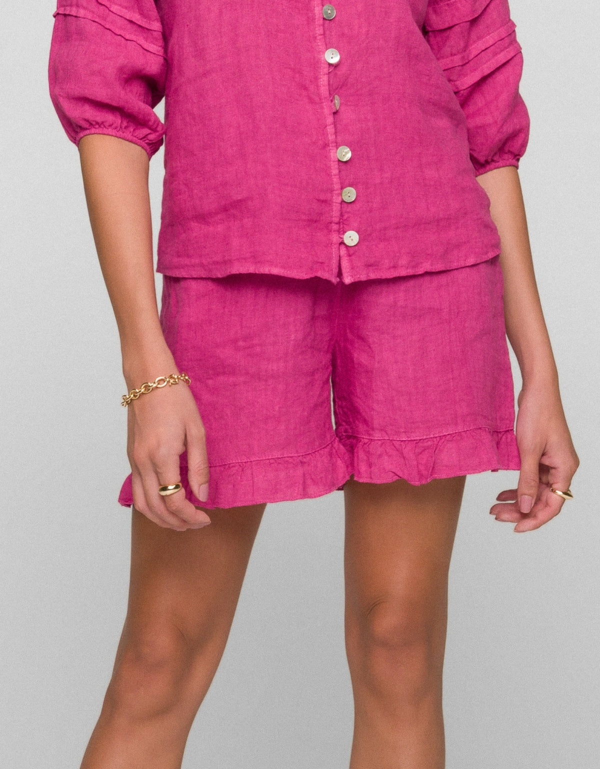 SHORT MILLA MADRE REINA LINHO ROSA AZALÉIA