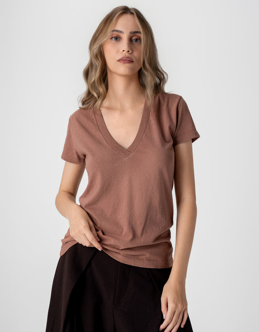 T-SHIRT BASIC MADRE REINA MOCCA