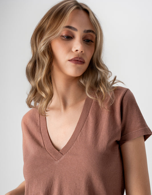 T-SHIRT BASIC MADRE REINA MOCCA