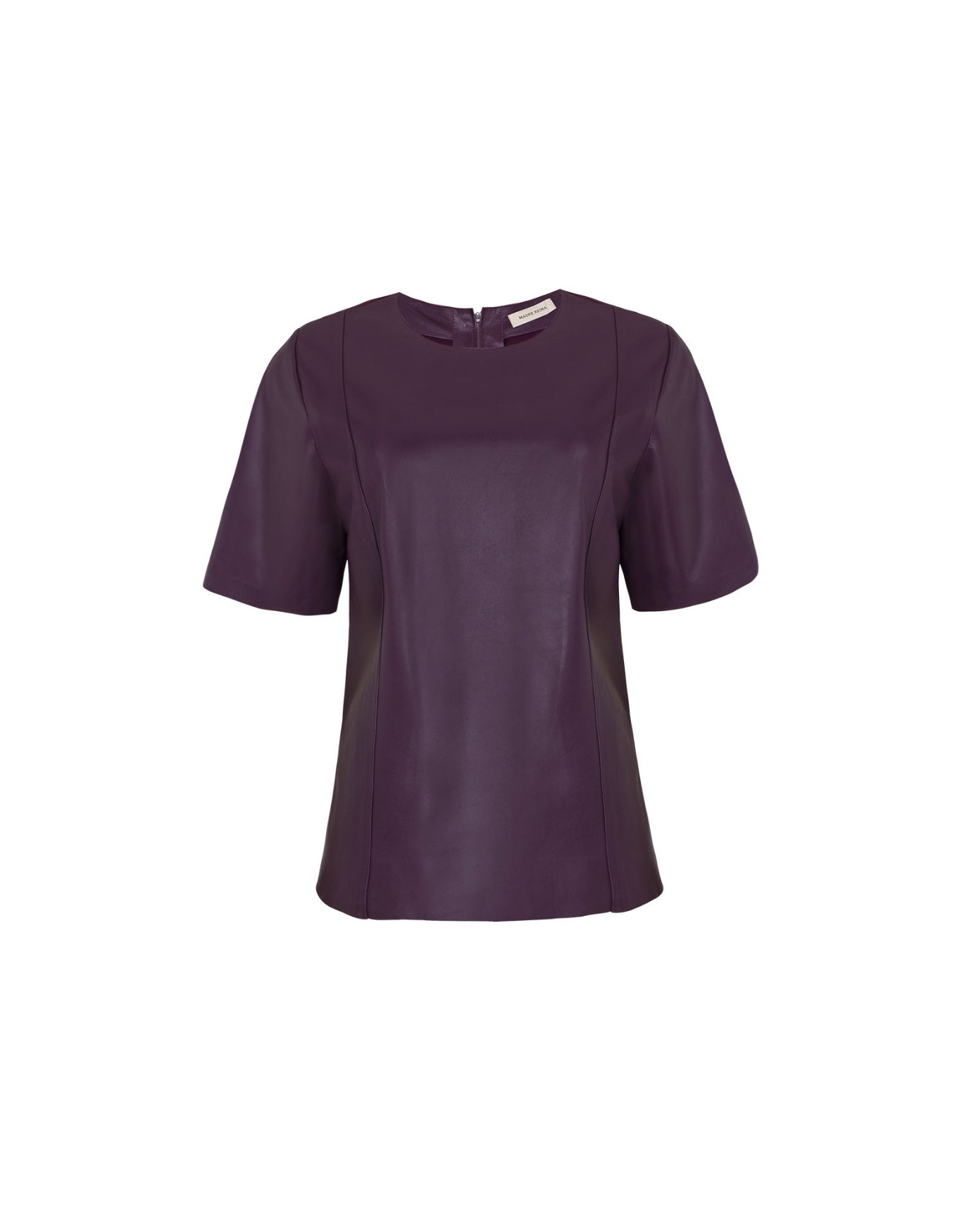 T-SHIRT CAMILA MADRE REINA COURO COM MALHA DARK PURPLE