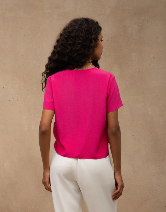 T-SHIRT CLASSIC MADRE REINA SEDA ROSA BLOOM