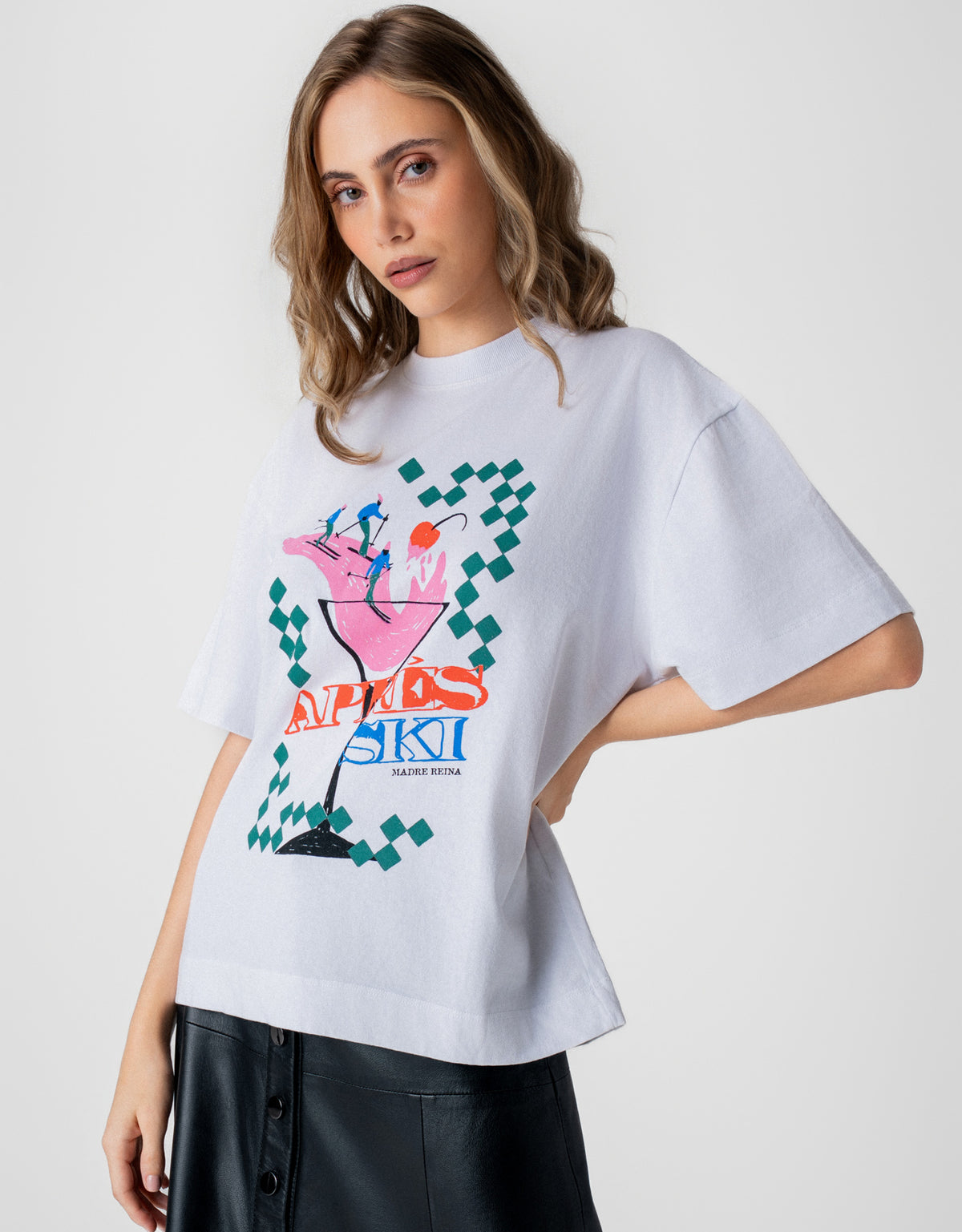 T-SHIRT DRINK MADRE REINA OFF WHITE