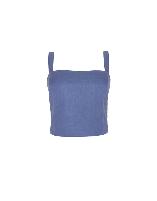 TOP BASIC MADRE REINA LINHO BLUE DAY