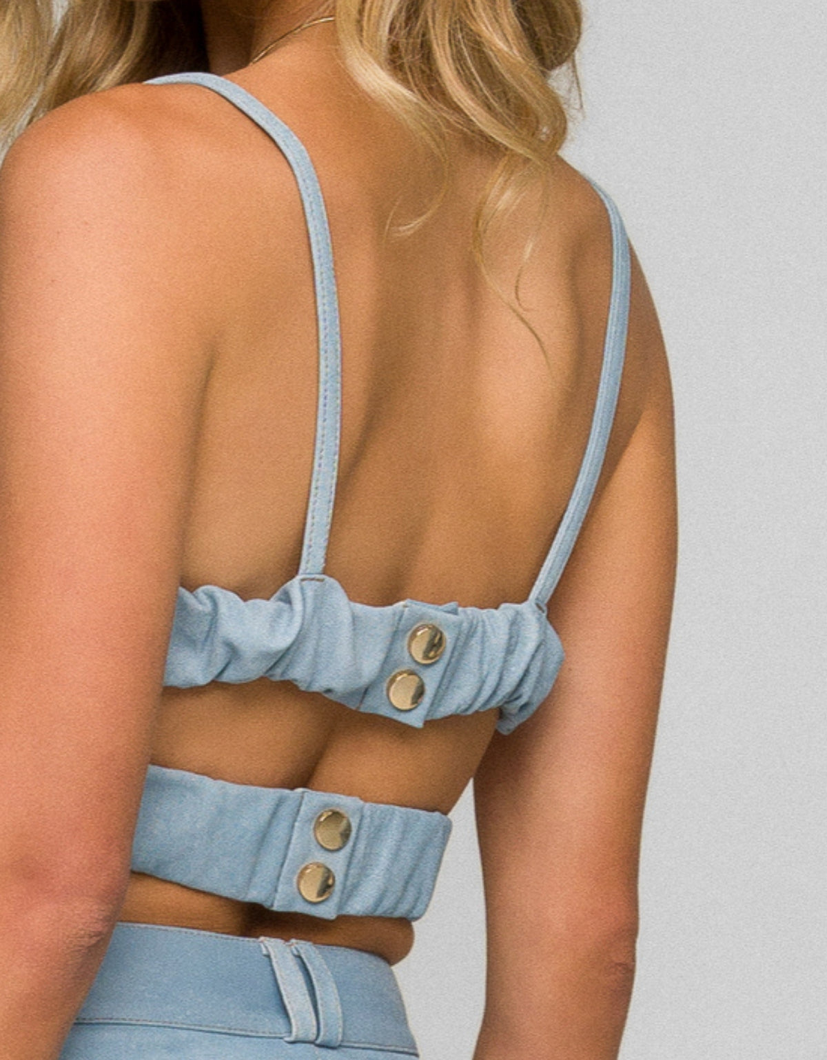 TOP GIULIA MADRE REINA BLUE DENIM