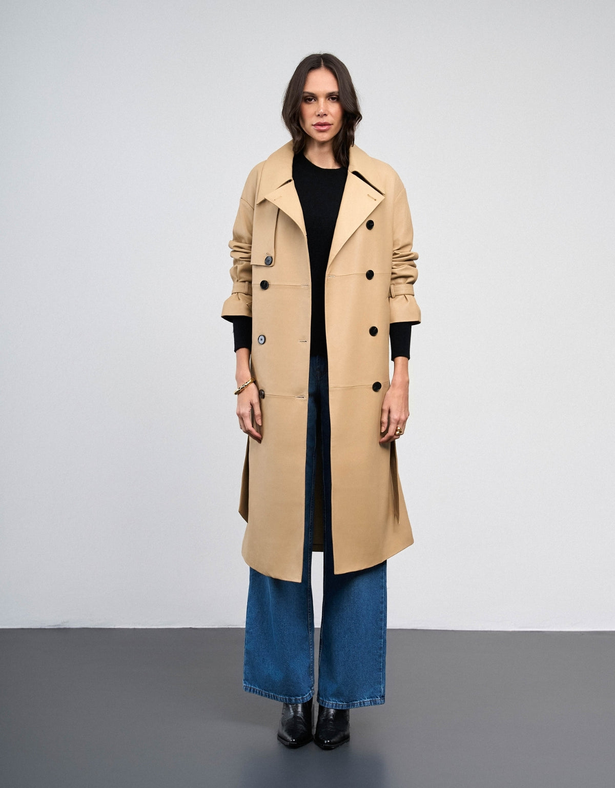 TRENCH COAT ANTONELLA MADRE REINA COURO DESERT