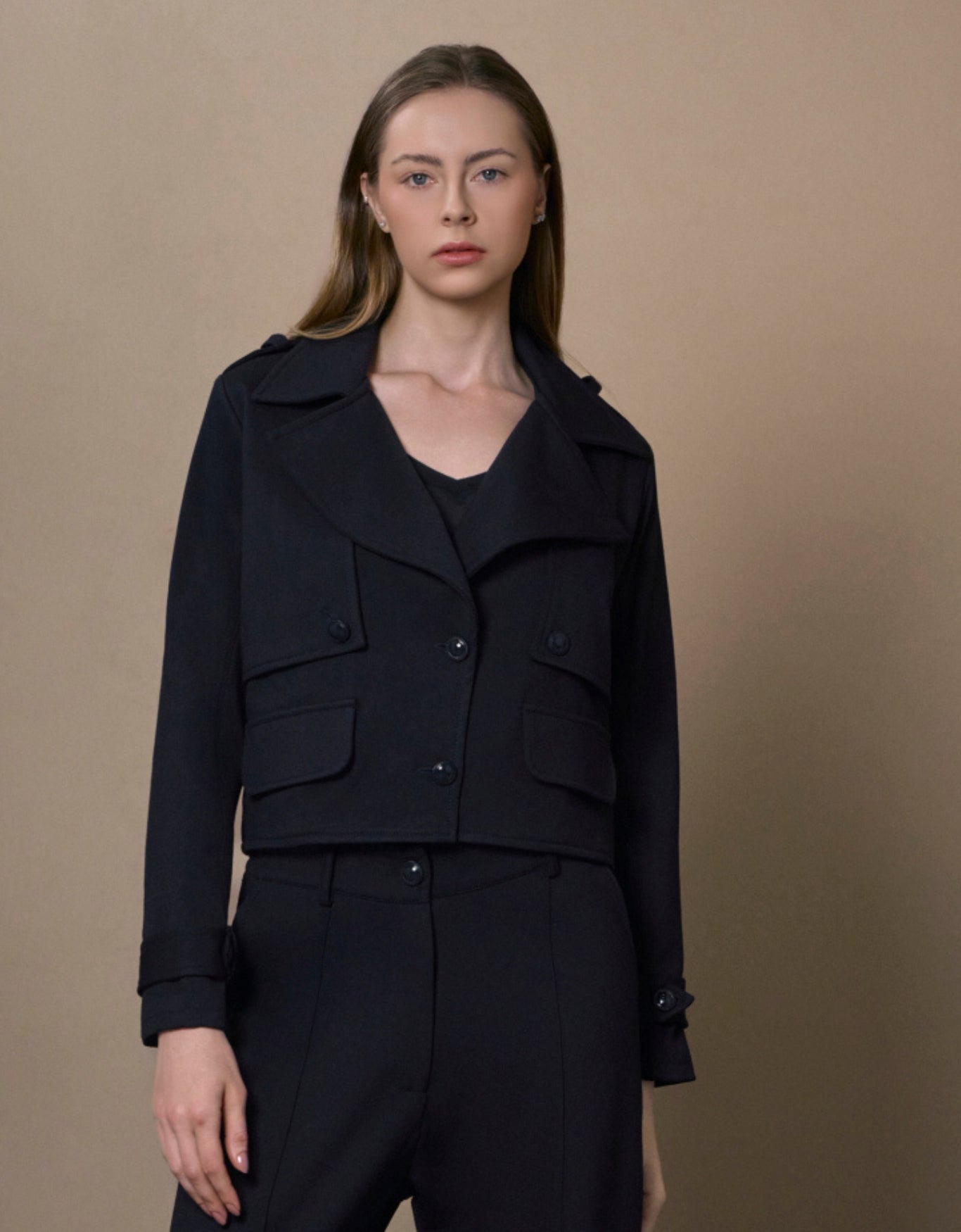 TRENCH COAT LUANA MADRE REINA AZUL MARINE