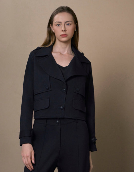 TRENCH COAT LUANA MADRE REINA AZUL MARINE