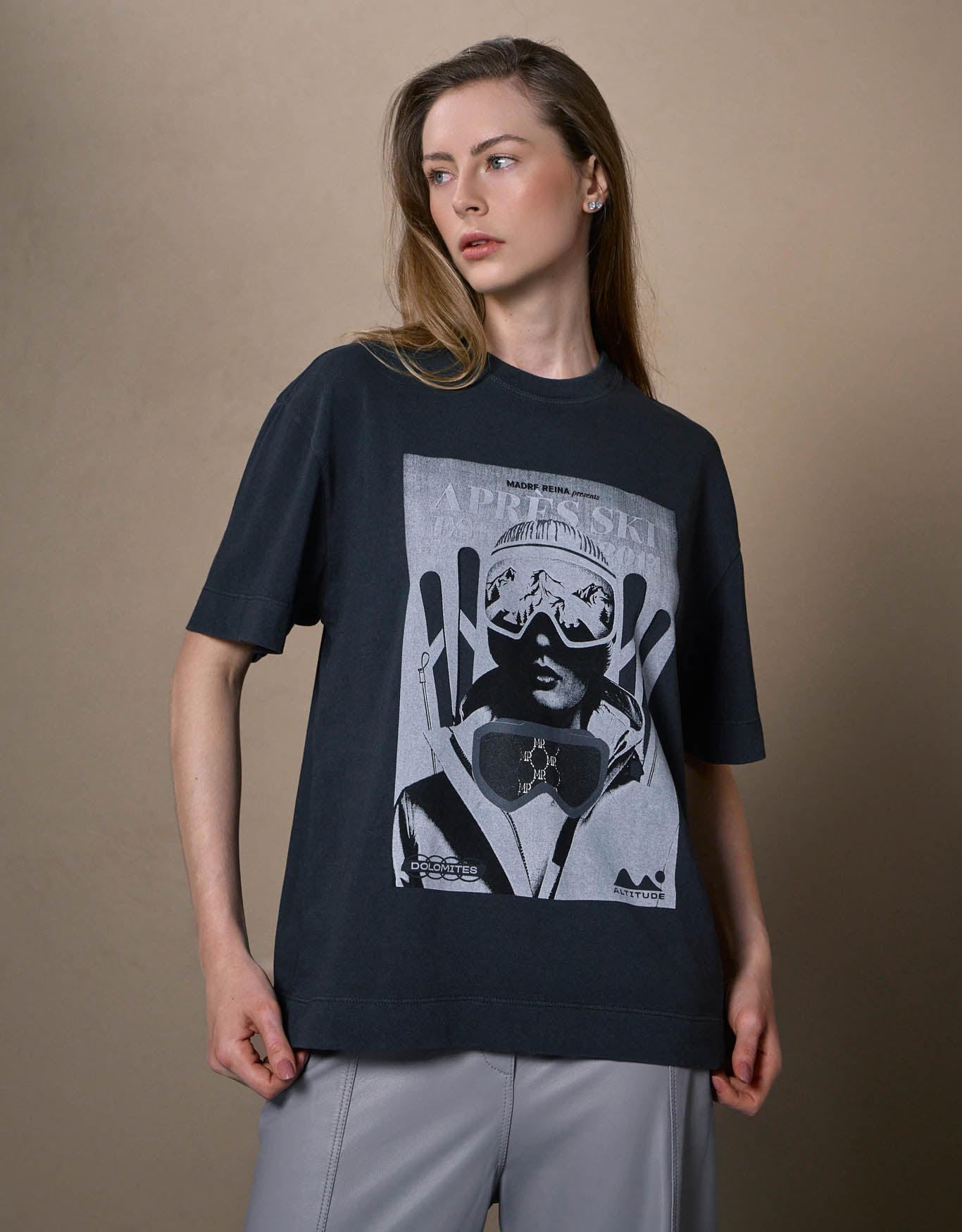 T-SHIRT SKI MADRE REINA CINZA CHUMBO