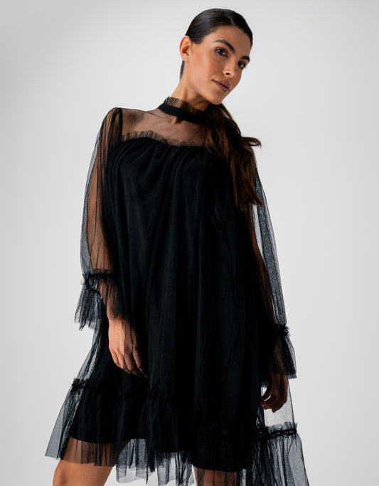 VESTIDO ALICE MADRE REINA PRETO