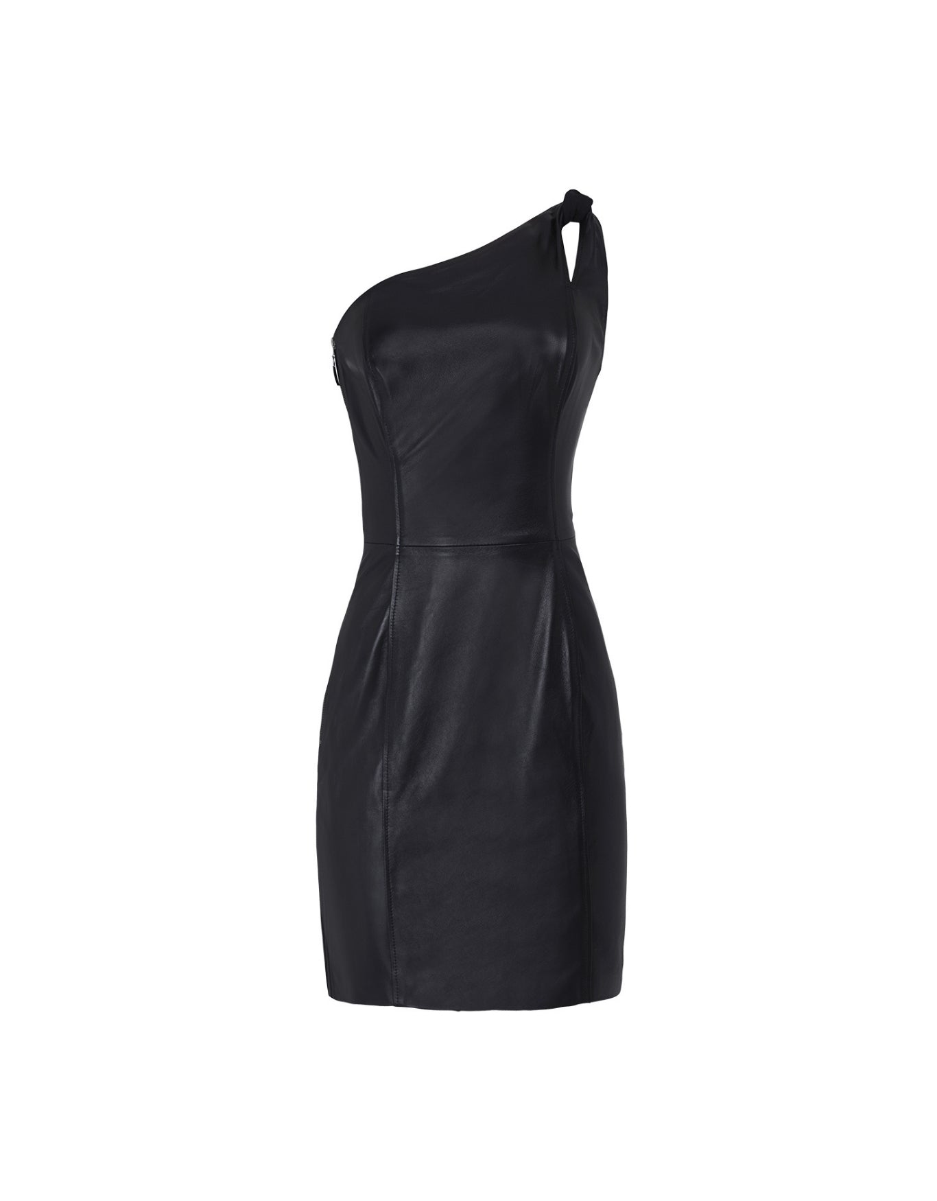 VESTIDO HELENA MADRE REINA COURO COM MALHA PRETO