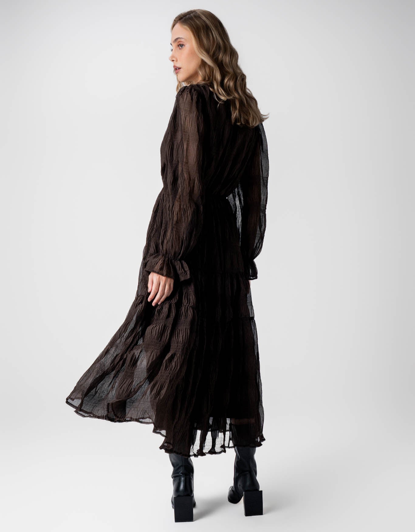 VESTIDO ISABELLA MADRE REINA CHOCOLATE