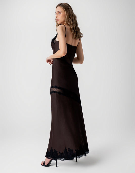 VESTIDO LIZIE MADRE REINA CHOCOLATE