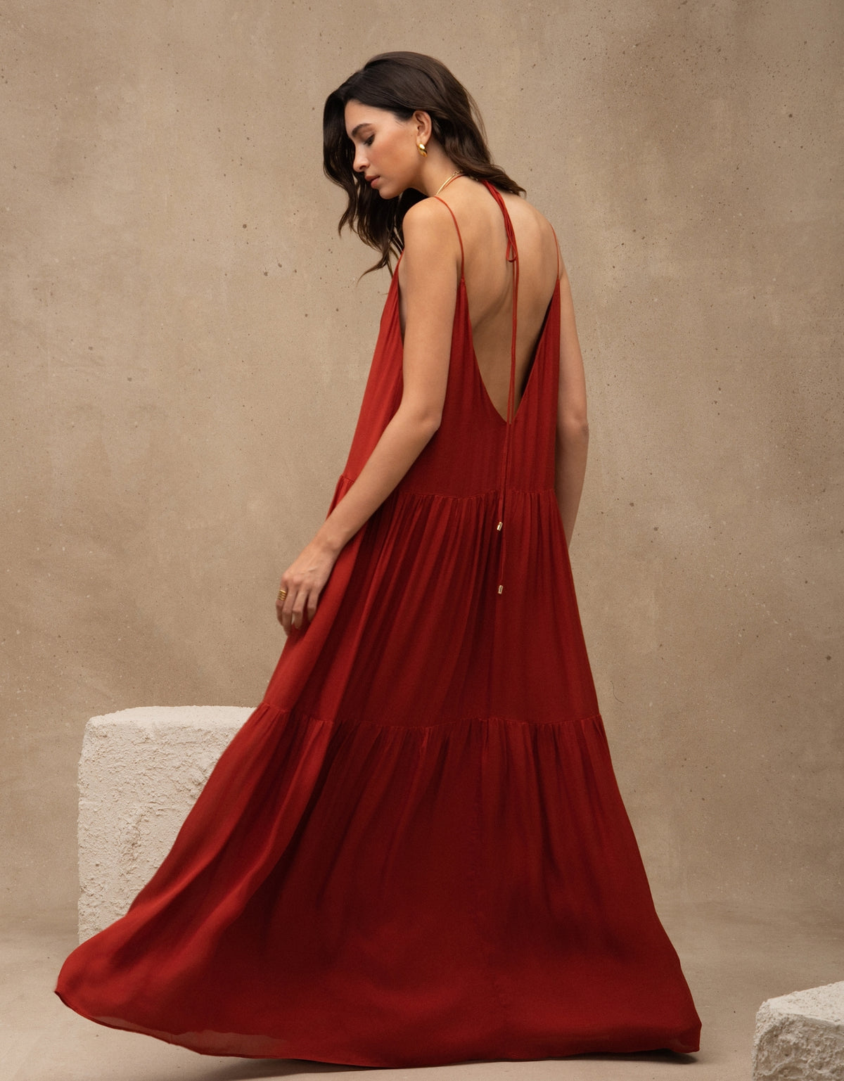 VESTIDO SIENA MADRE REINA LARANJA PAPRIKA