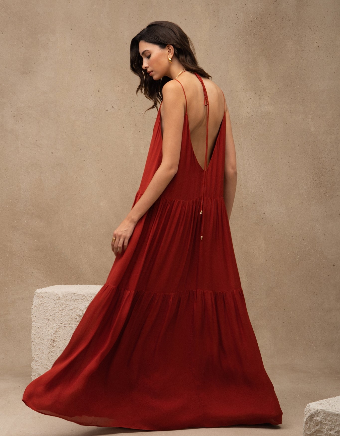 VESTIDO SIENA MADRE REINA LARANJA PAPRIKA