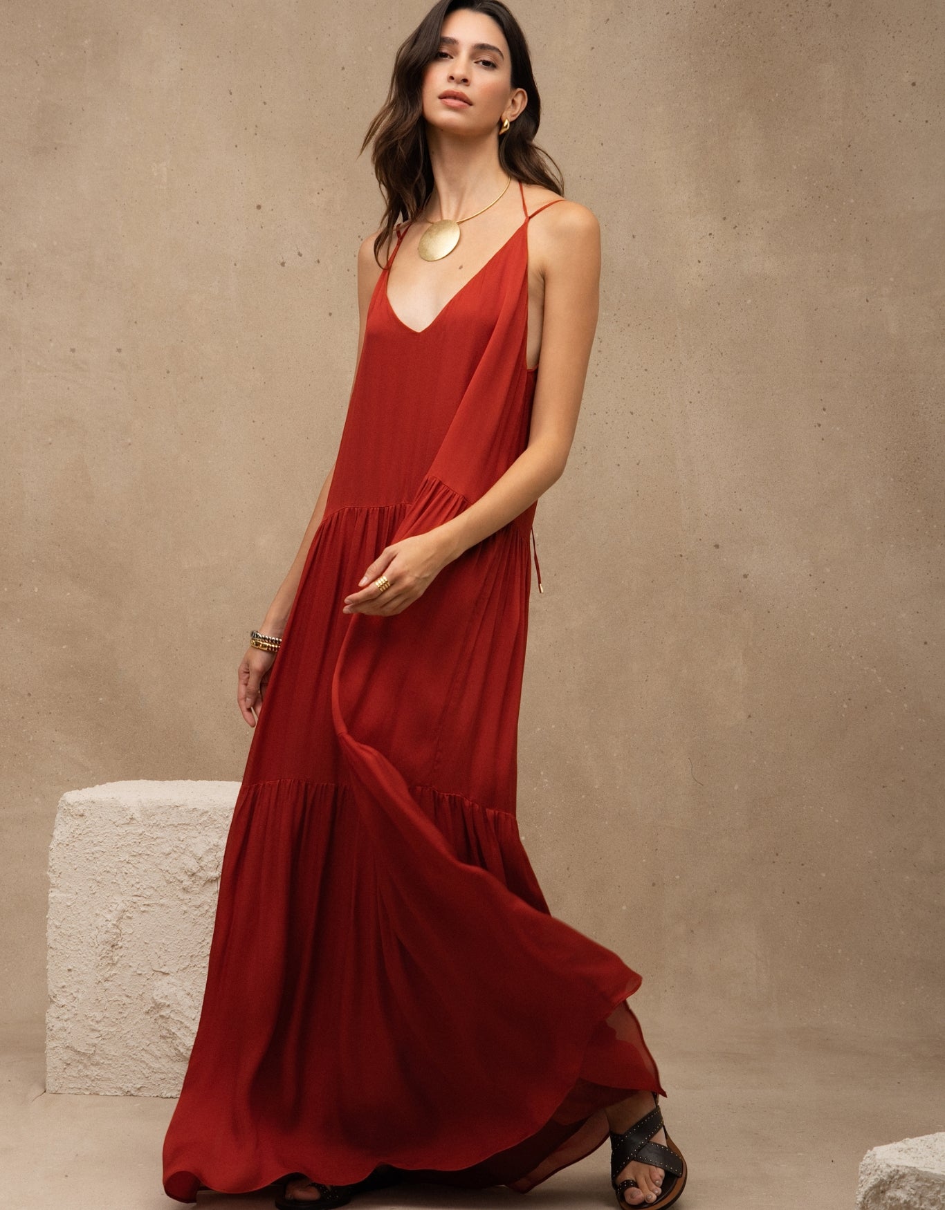 VESTIDO SIENA MADRE REINA LARANJA PAPRIKA