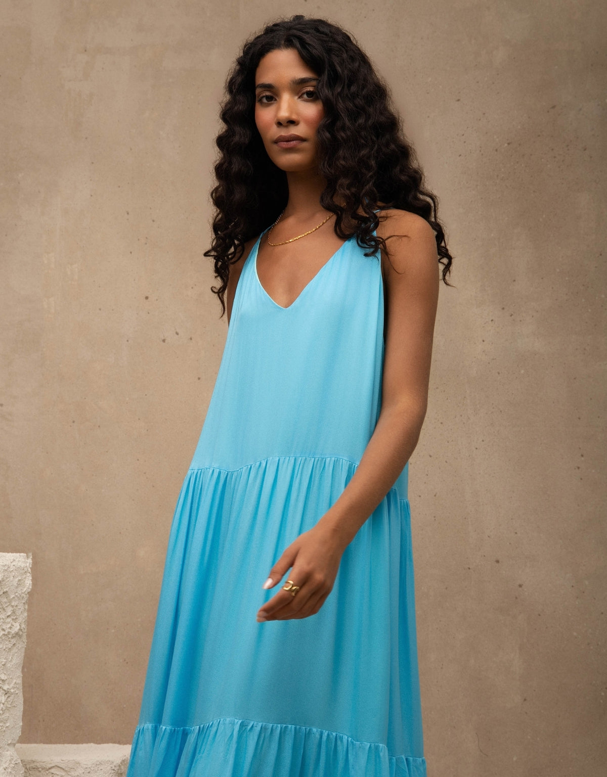 VESTIDO SIENA MADRE REINA AZUL TURQUESA