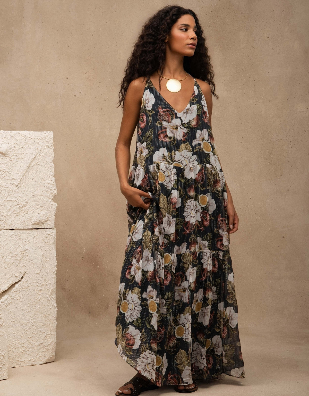 VESTIDO SIENA MADRE REINA SEDA ESTAMPADO