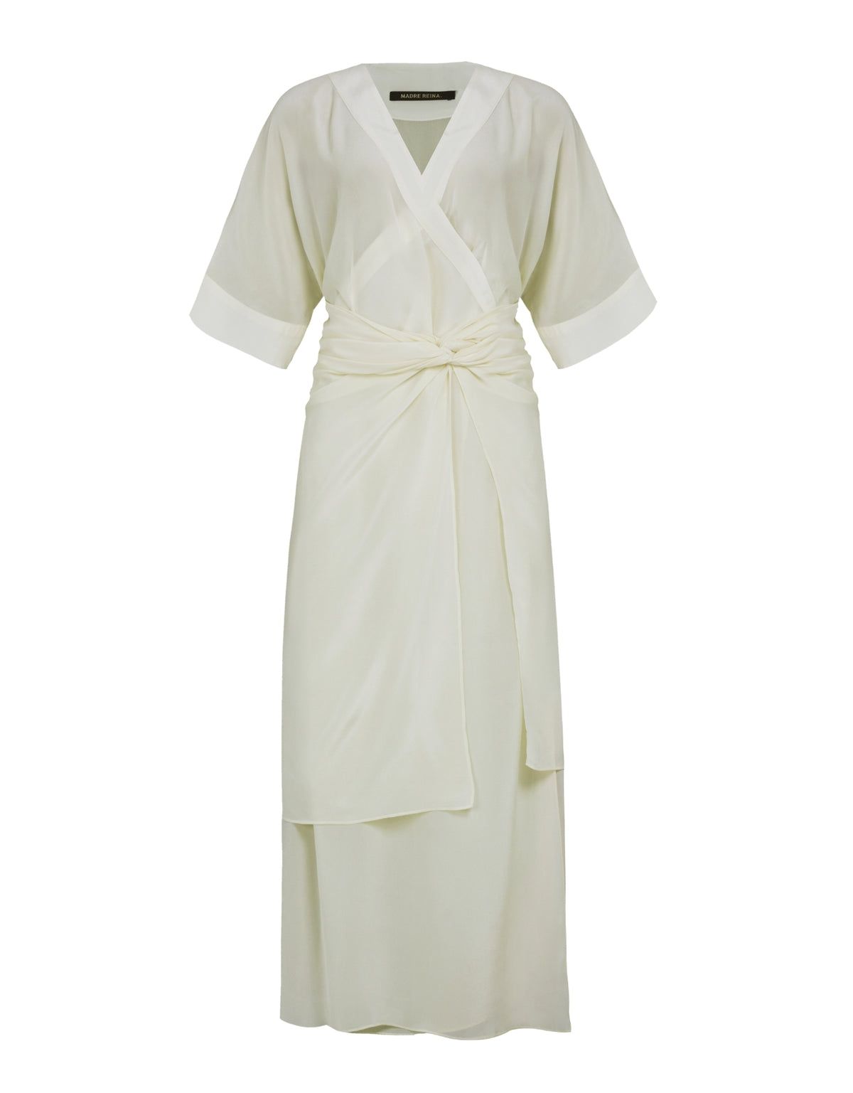 VESTIDO SIMONE MADRE REINA SEDA OFF WHITE