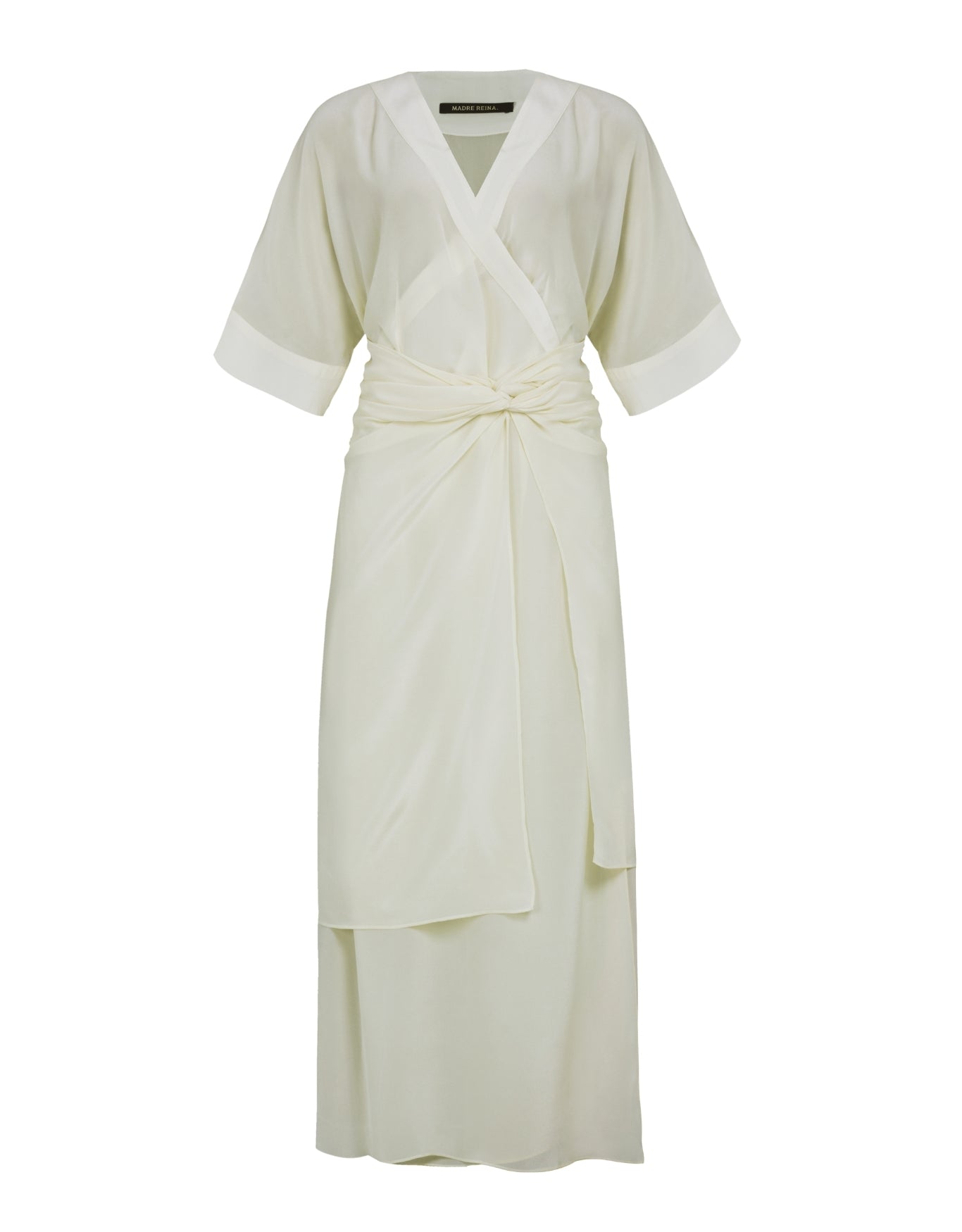 VESTIDO SIMONE MADRE REINA SEDA OFF WHITE