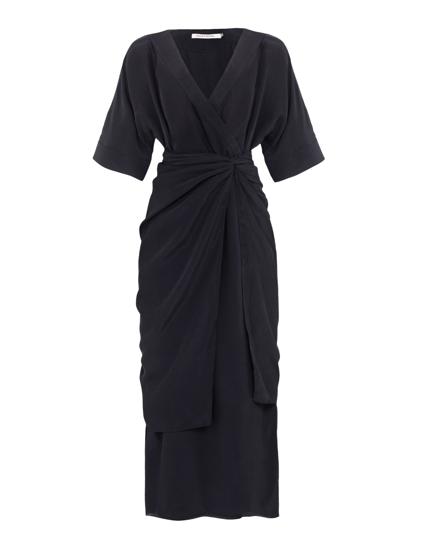 VESTIDO SIMONE MADRE REINA SEDA PRETO