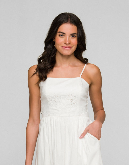 VESTIDO TRINA MADRE REINA OFF WHITE