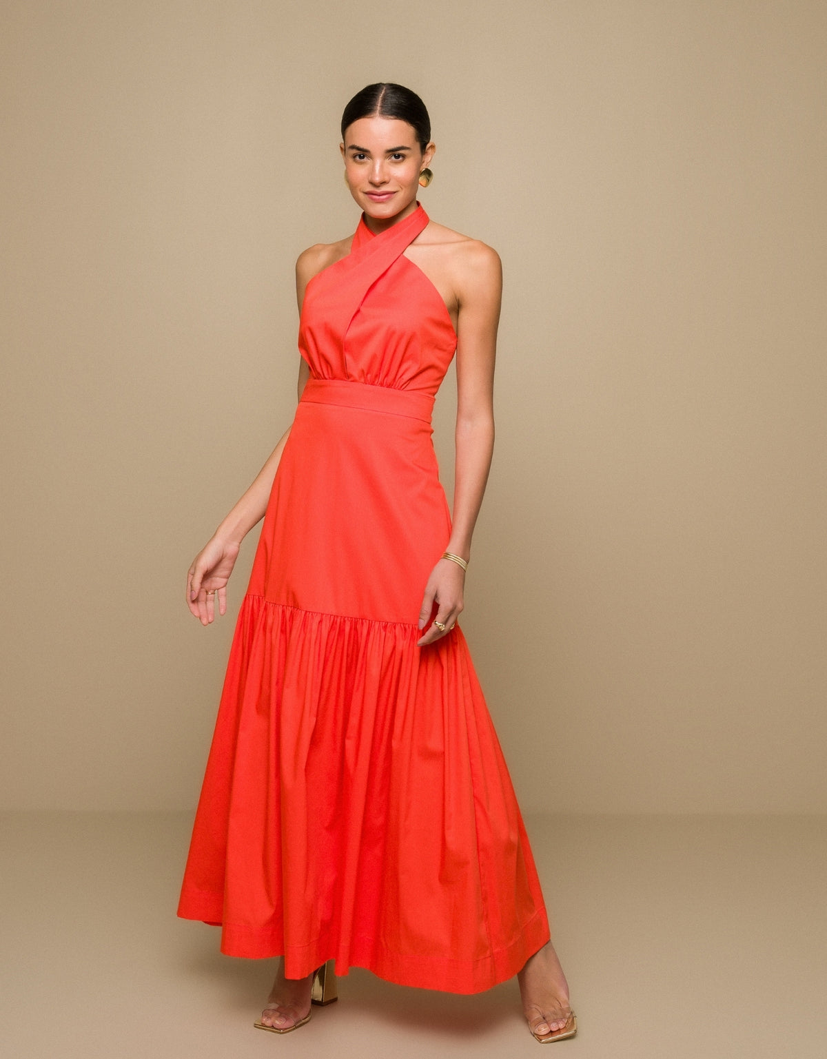 VESTIDO VITÓRIA MADRE REINA LARANJA PITANGA