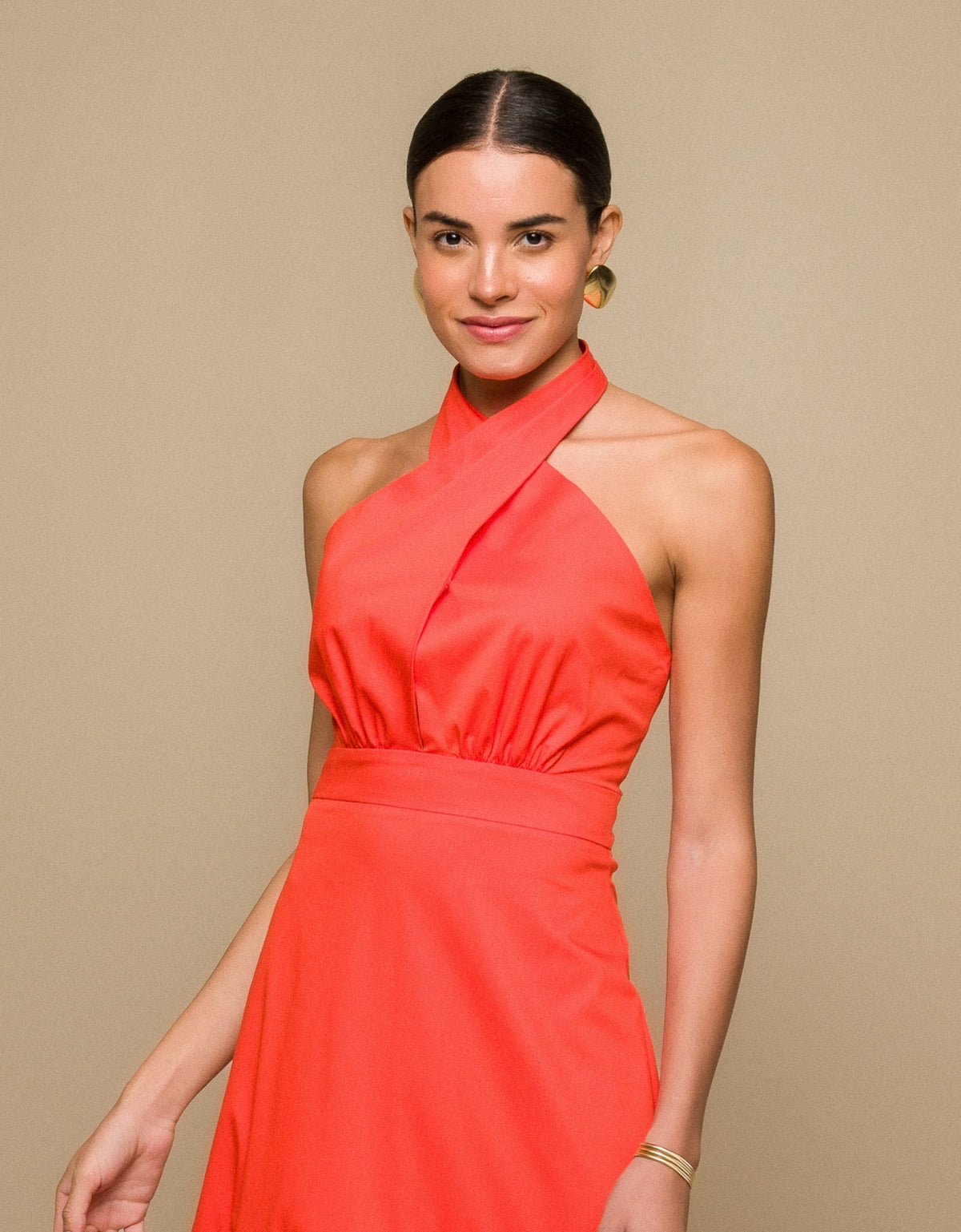 VESTIDO VITÓRIA MADRE REINA LARANJA PITANGA