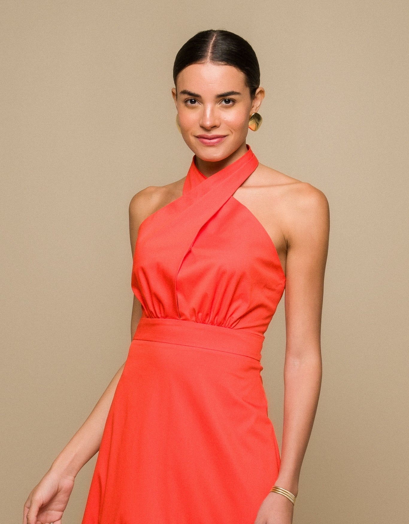 VESTIDO VITÓRIA MADRE REINA LARANJA PITANGA