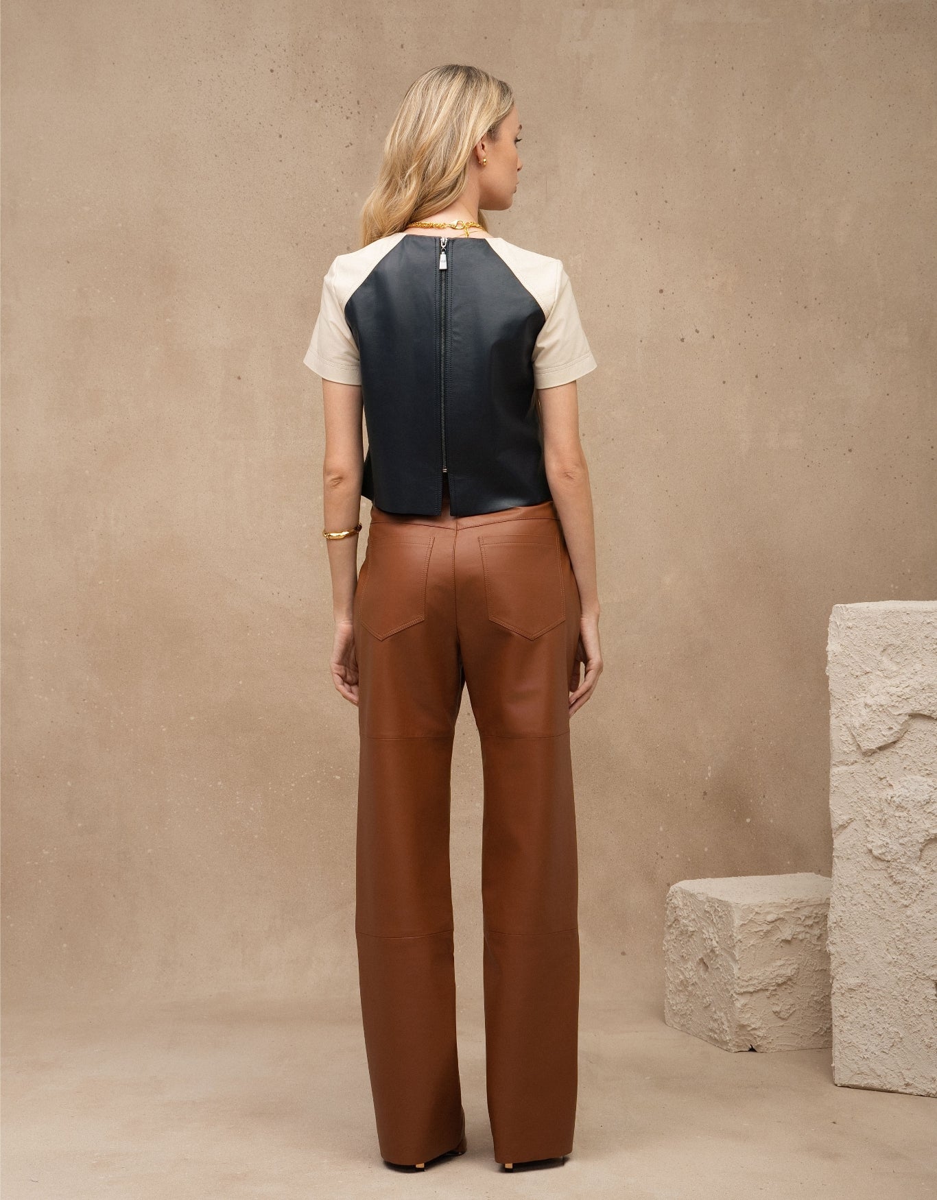 BLUSA GAIA MADRE REINA COURO AZUL MARINE